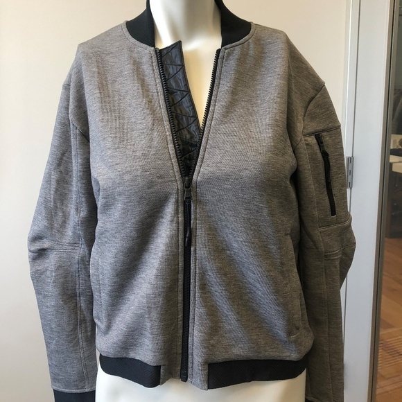 UNDER ARMOUR Gray Bomber Jacket - Picture 1 of 8